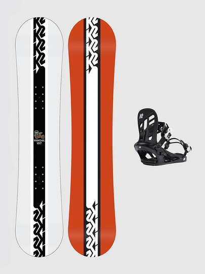 K2 Vandal 132 + You+H Blk M 2023 Snowboard Set musta