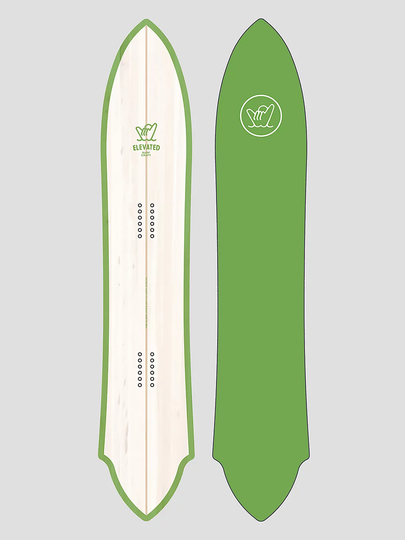 Elevated Surf Craft Step Up 5'4 / 162,5 2023 Snowboard valkoinen