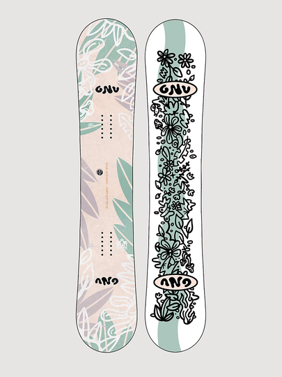Gnu Velvet 153 2023 Snowboard pinkki
