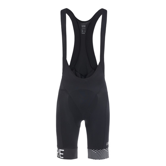Gore Wear Gore C5 Opti Bib Shorts+ - Black/white - Miehet - S - Partioaitta