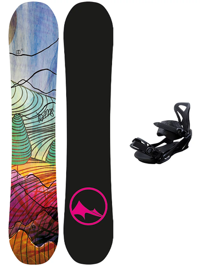 TRANS LTD 146 + Team Pro M Black 2023 Snowboard Set kuviotu