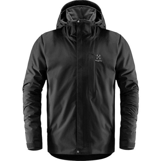 Talvitakki Haglöfs Stratus Jacket Men - True Black - Miehet - S - Partioaitta