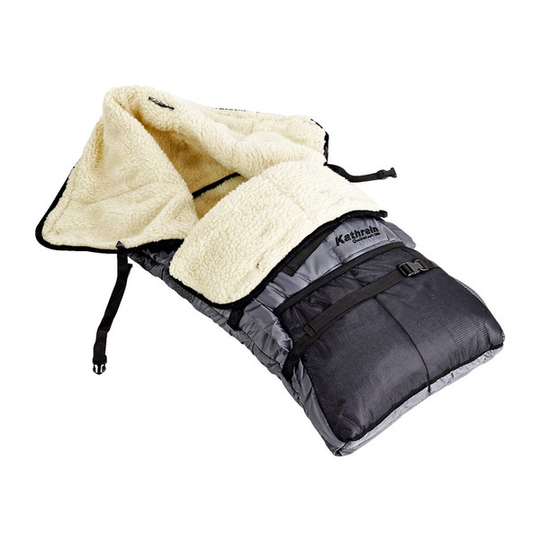 Kathrein Children’s Footmuff With Fur Lining - Grey - OneSize - Partioaitta
