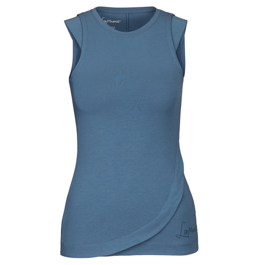 LaMunt Maria Logo Curve Tank - Antic Blue - Naiset - 36 - Partioaitta