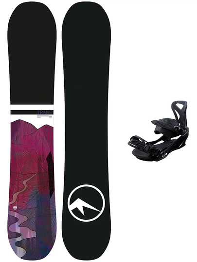 TRANS FR 147 + Team Pro M Black 2023 Snowboard Set violet