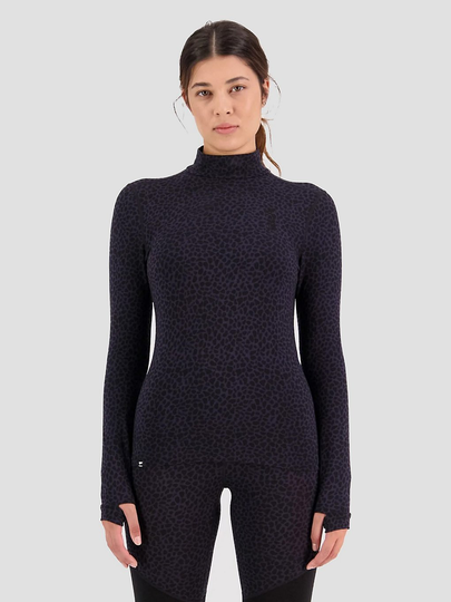 Mons Royale Cascade Merino Flex 200 Mock Neck Ls Base Layer Top musta