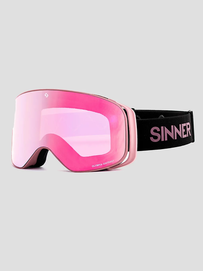 Sinner Olympia + Matte Light Pink Goggle pinkki