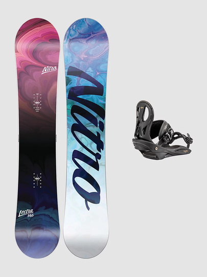 Nitro Lectra 146 + Rhythm M 2023 Snowboard Set violet