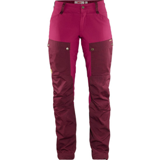 Fjällräven Keb Trousers Curved W Short - Dark Garnet-plum - Naiset - 34 - Partioaitta