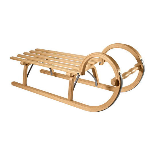Ress Mountain Toboggan With Slatted Seat 100 Cm - Natur - 100 - Partioaitta